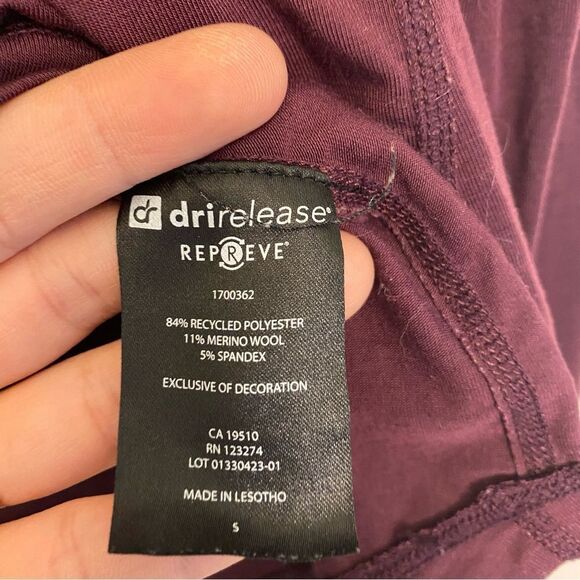 PARADOX Performance Purple Merino wool Blend Zip Long Sleeve base layer S - Picture 6 of 7